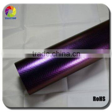 TSAUTOP 1.52*30m Blue Change Purple 3D Snake Motorcycle Car Chameleon Color Change Car Wraps