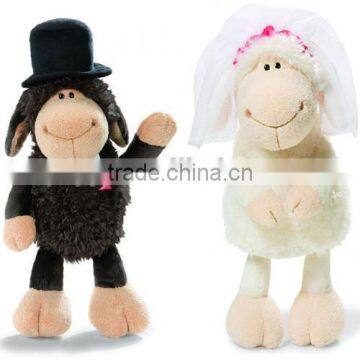 wedding bride and groom sheep plush toys