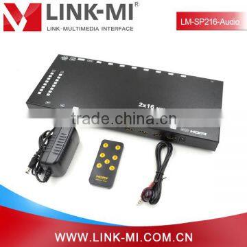 LINK-MI LM-SP216-Audio With UTP Input And Optical Audio Output HDMI Splitter Switcher 2x16