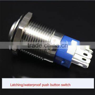 16mm Latching Water Proof Mental Push Button Switch With Led photo-2