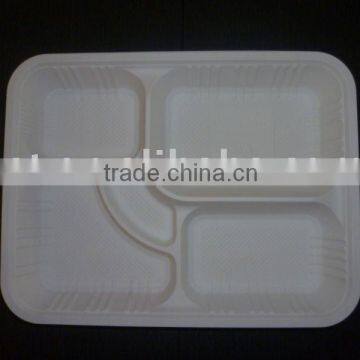 Disposable plastic food container