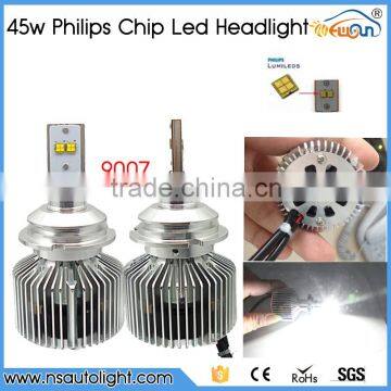 Newest product Car Accessories led auto headlight 4500lm 45W 9007 headlight 2700k 4000k 5700k Hi/Lo Beam