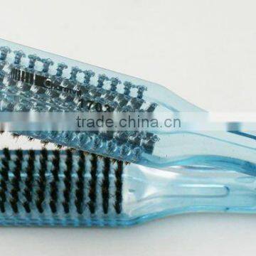 Professional salon plastic hair straightener brush