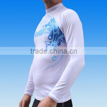 Top quality UV protection lycra swiming and breach compression shirt rash guard