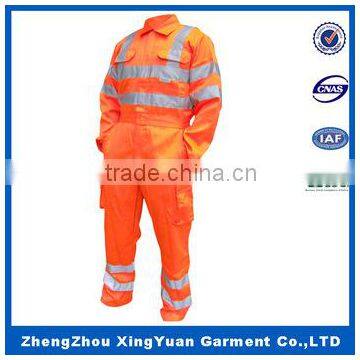 Reflective security safety working uniform coverall work mans shirt