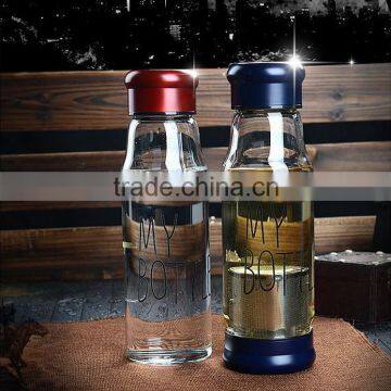 2016 Hot Sale Factory Price Borosilicate Glass Water Bottle 420ml/550ml Branded Glass Water Bottle photo-2