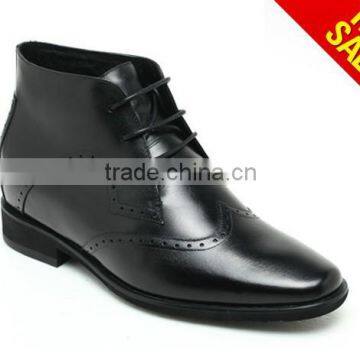 factory price glazed cow leather men winter boots