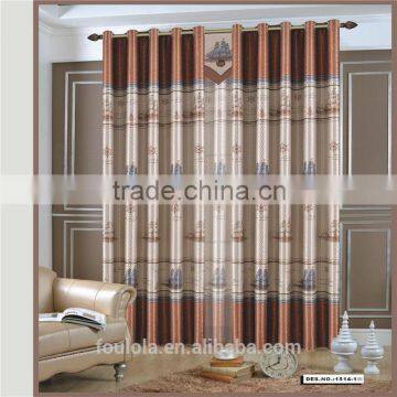 Blackout fabric printed sheer curtain net polyester sheer curtain