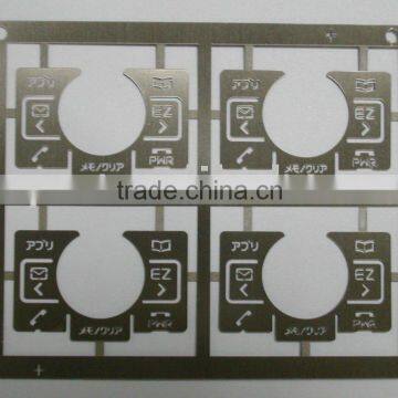 Aluminum etching keypad for cell phone