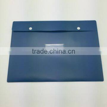 Promotional Pocket Plastic Folder With Two Snap Buttons