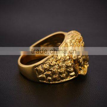 Wholesale Fashion Man Medusa Gold Ring photo-4
