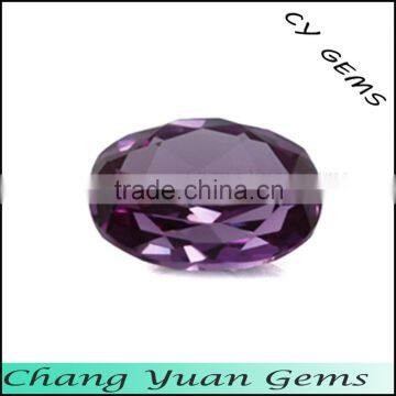 Oval shape 49# purple color artificial sapphire