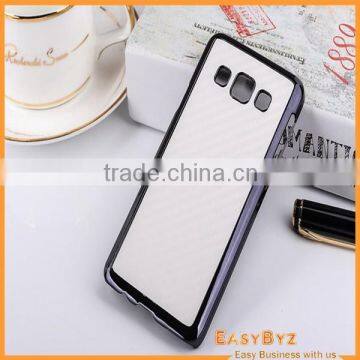 Carbon Fiber Texture Leather Skin Plating Hard Case for Samsung Galaxy A3