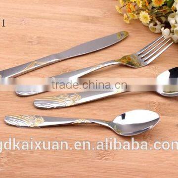 International Stainless Steel Gold Plated Flatware Wholesale
