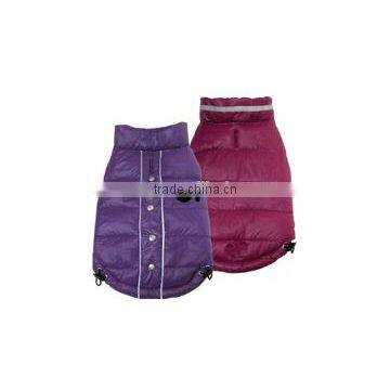 Best selling custom logo reversible dog parka purple rose clothes pets product22