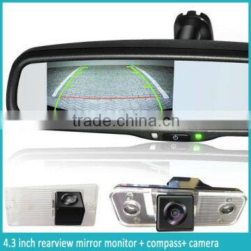 4.3 inch auto dimming compass rearview mirror with bracket rear view camera mirror germid