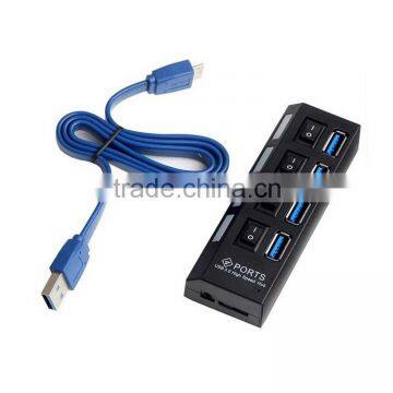 Hot Sales ! High Speed 4 Port USB 3.0 Hub With Individual Power On/off Switches and LEDs Indicator Lights photo-4
