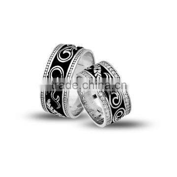 925K Sterling Silver Wedding Band His Her High Newest Model Handmade Ring BSVYS041