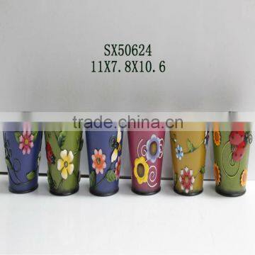 2014 Popular Colorful Metal Garden Hanging Flower Pot