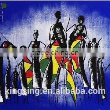 Beautiful African Girl Oil Decorative Portrait Painting 17671 photo-3