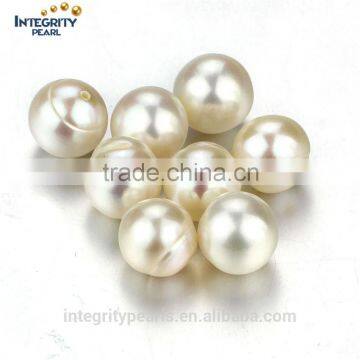 Single freshwater pearl jewelry 9.5-10mm AA near round pearl beads for decorating