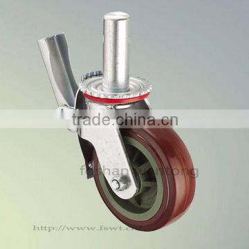 Roller Bearing Industrail Heavy Duty Scaffolding Caster Wheel With Brake