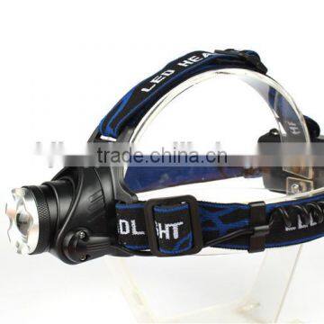 10W aluminum rechargeable zoom T6 1000 lumen LED head flashlight