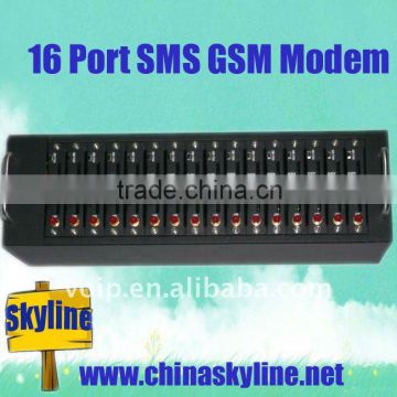 16 Port GSM Modem Quad, Bulk SMS platform, with 16 sim cards to cluster send sms