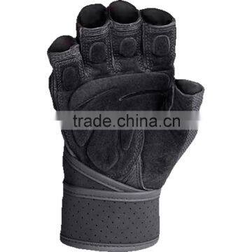 Wrist Wrap Weight Lifting Gym Gloves(Black) photo-3