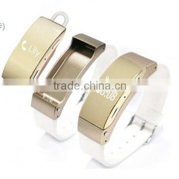 Business stylish wireless smart bracelet bluetooth earphone call wristband
