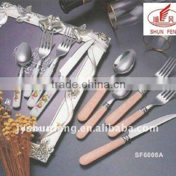 SF6001A-plastic handle dinnerware set