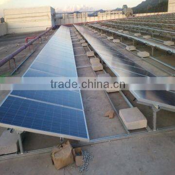 flat roof solar support, ballasted solar bracket