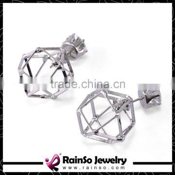 Double Side Earrings Crystal Stud Hollow Bright Pearl Earrings Glass Shining Earrings For Woman photo-3