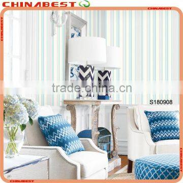 Vertical and Horizontal Stripe Eco Pvc Vinyl Home Wallpaper S180907