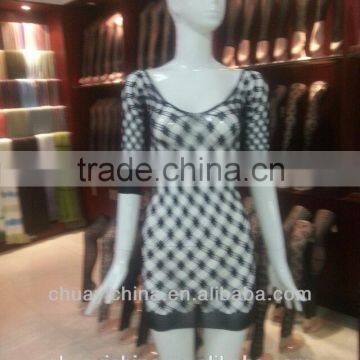 Picture Women Black Silk Spandex Body Stocking Dress