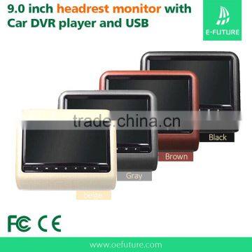 9 inch Portable Universal Headrest monitor with DVD player Car Back Seat LED Monitor