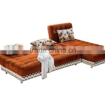 5% Discount L shape Fabric Corner Sofa Bed for sale