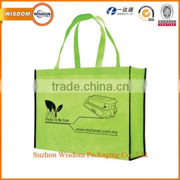 Latest design logo printed green non woven bag