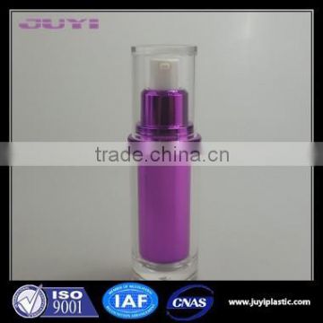 purple luxury round acrylic cosmetic serum bottle lotion container