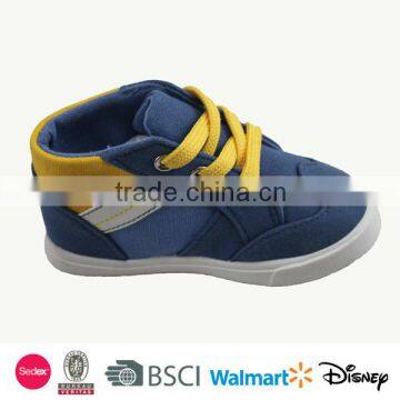 2014 kids fashionable lace-up china canvas shoes