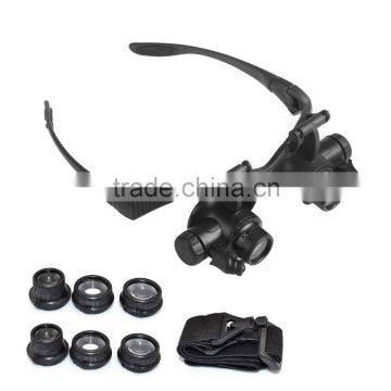 10X 15X 20X 25X Binocular Loupe Glasses Magnifier Magnifying Glass With LED Light for Jewelry Appraisal Watch Repair