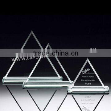 High Qulity Glass Soccer Award Trophy Clear