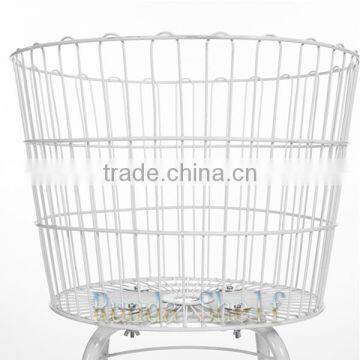 Wire Storage Basket With Wheels photo-3