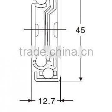 Automatic Return Soft Close Ball Bearing Steel Drawer Slide Rail photo-2