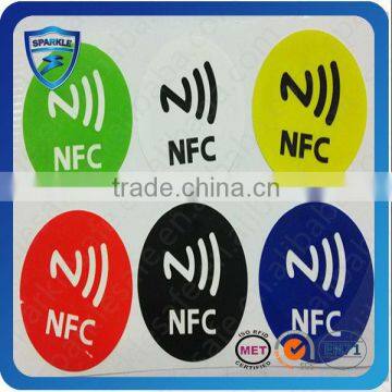 Round size 30mm diameter NFC sticker with printing and encoding