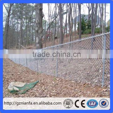 Galvanized plastic chain link wire fencing cyclone wire mesh fencing