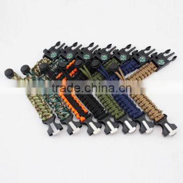 Paracord Survival Bracelet With a 350LB Parachute Cord, Fire Starter, Embedded Compass, Flint, Emergency Knife & Whistle photo-3