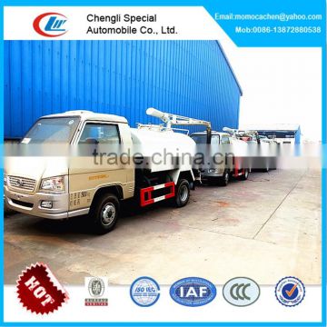 Mini fecal suction truck disposal tank truck waste tanker suction truck 3000L