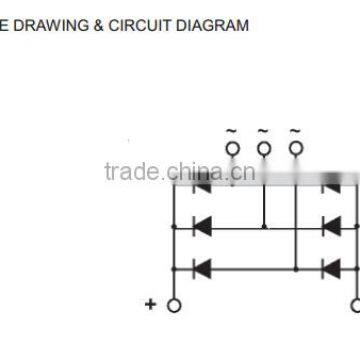 100A Three Phase Rectifier Bridge Module photo-2