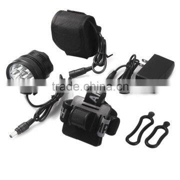 7 LED Rechargble Cycling Front Light 3 Modes 10500lm Headlamp With Lithium Battery Pack - US/EU Plug Camping Bike Accessories photo-5